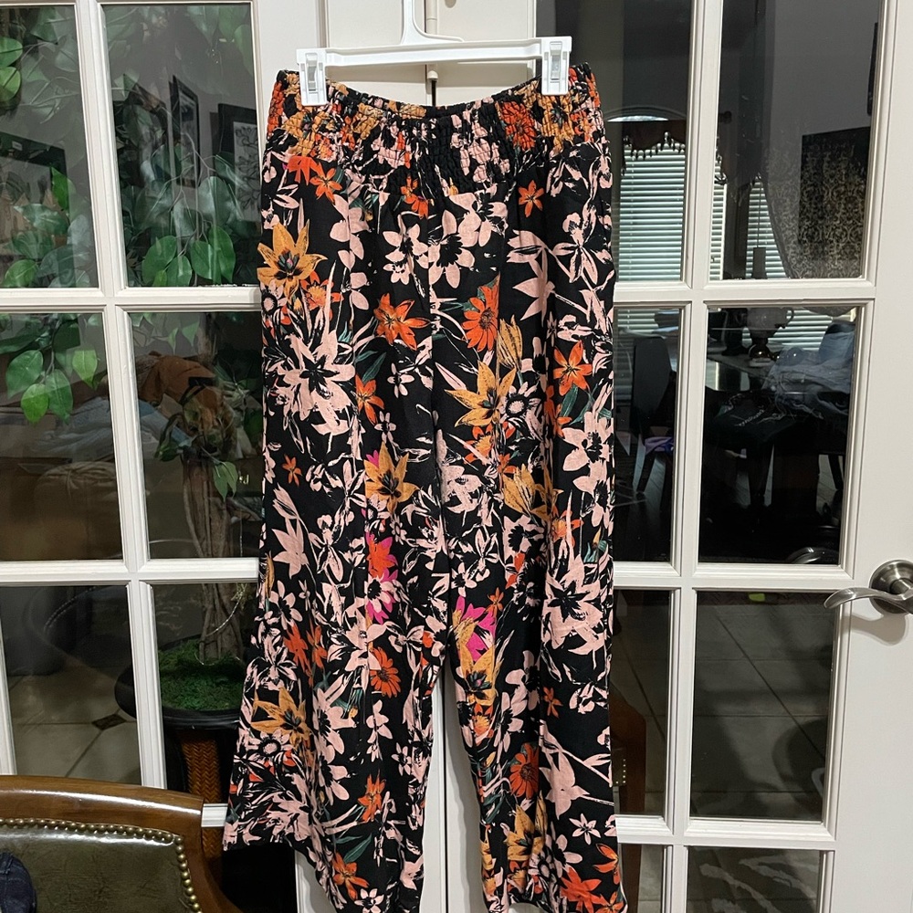 Tahari Multicolor Floral Wide Leg Pants Size XL